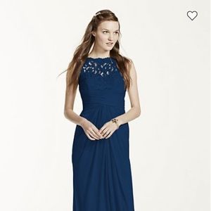 David's Bridal LONG Bridesmaid Dress Size 14